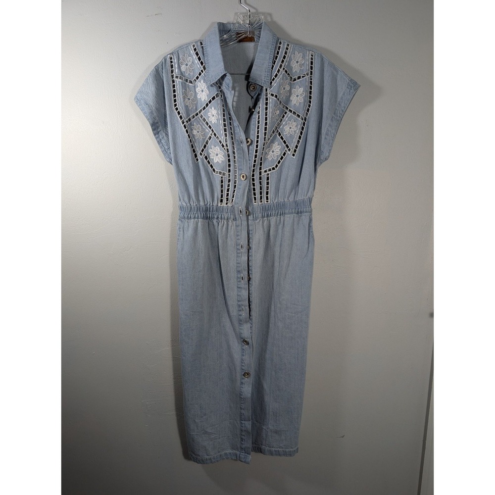 POL Blue Boho western Dress